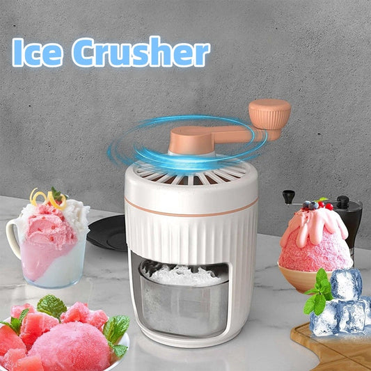 Hand-cranked Ice Shaving Machine Small Household Ice Crusher Hand-cranked Smoothie Machine Hail Ice Machine Kitchen Gadgets Homeeins