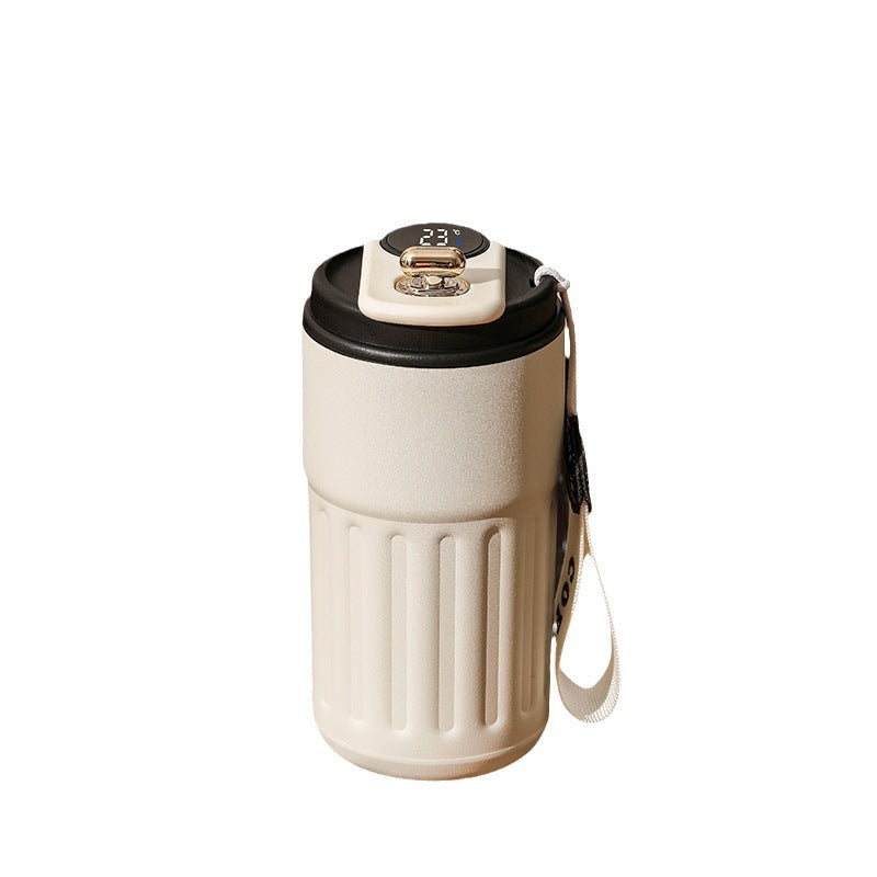 Smart Digital Thermal Bottle Portable Coffee Mug Stainless Steel Water Bottle In-Car Insulated Cup Keep Cold Vacuum Flasks 450ml Homeeins