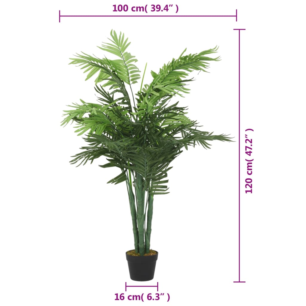 Künstliche Palmenpflanze 120 cm – Realistische Deko für Zuhause & Büro, Tropisches Flair ohne Pflegeaufwand