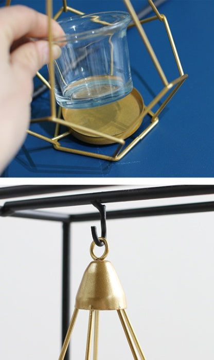 Nordische Candle Holders aus Eisen, ideal für Blockkerzen, in verschiedenen stilvollen Designs.