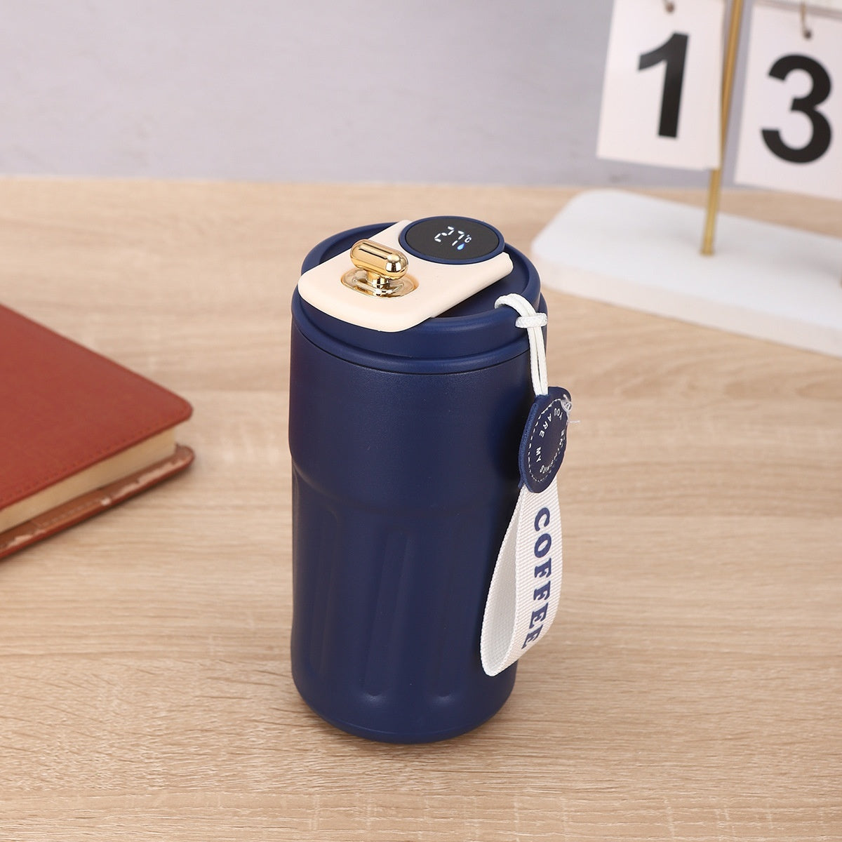 Smart Digital Thermal Bottle Portable Coffee Mug Stainless Steel Water Bottle In-Car Insulated Cup Keep Cold Vacuum Flasks 450ml Homeeins