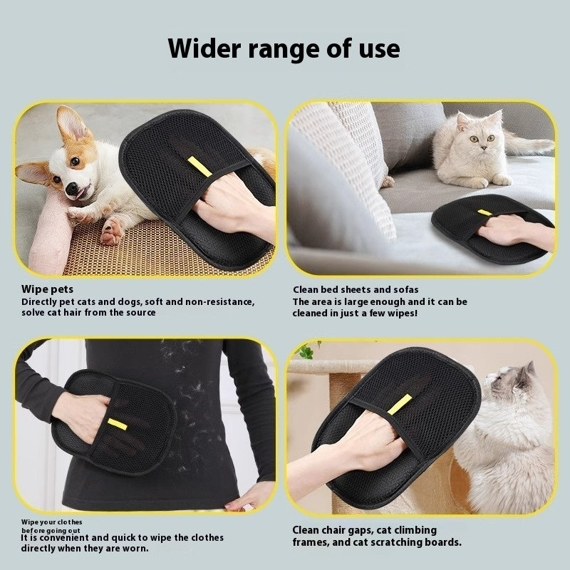 Pet Hair Remover Mitt Pet Hair Remover Gloves Deshedding Brush Glove For Dog Cat Rabbit With Long Short Curly Hair Homeeins