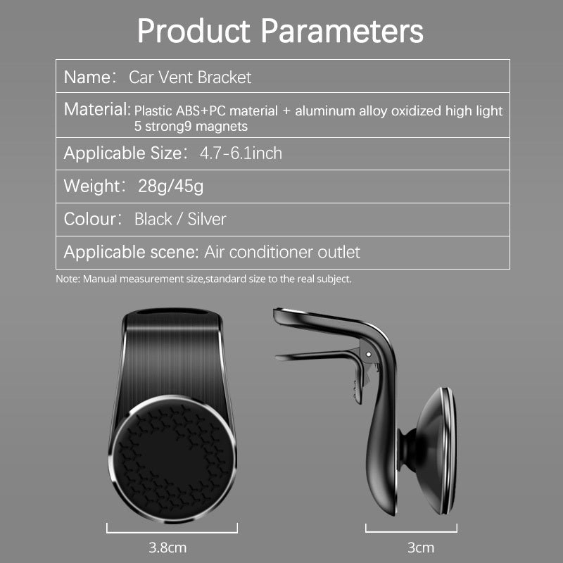 Magnetic Car Phone Holder Air Vent Magnet Mount Smartphone Phone Holder Car Rotation Bracket Homeeins
