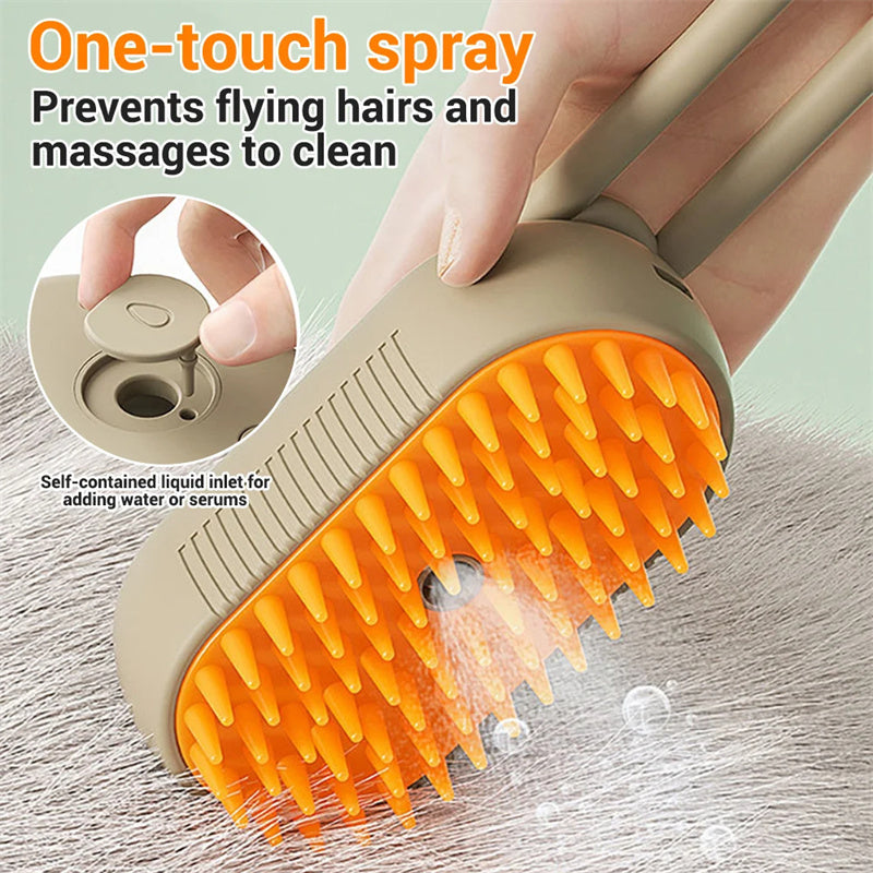 Effizienter Cat Steam Brush Steamy Dog Brush 3 In 1 für Massage und Haarentfernung beim Haustierstyling.