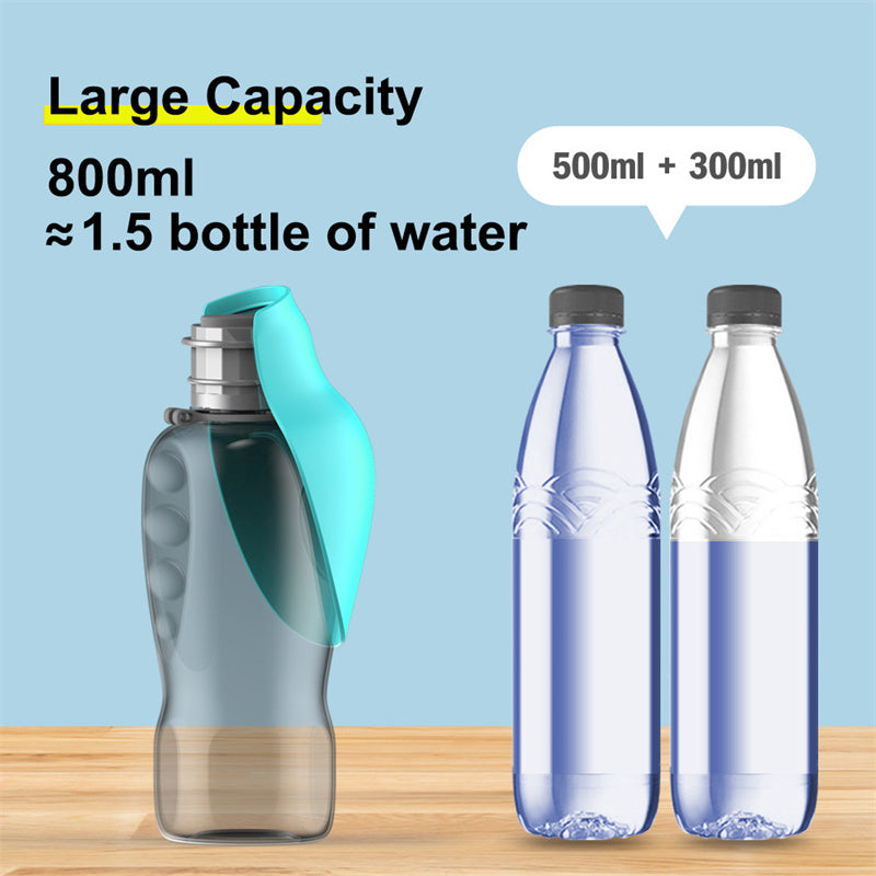 Praktische 800ml Hunde Wasserflasche, faltbarer Trinknapf für Golden Retriever, ideal für Outdoor-Aktivitäten.