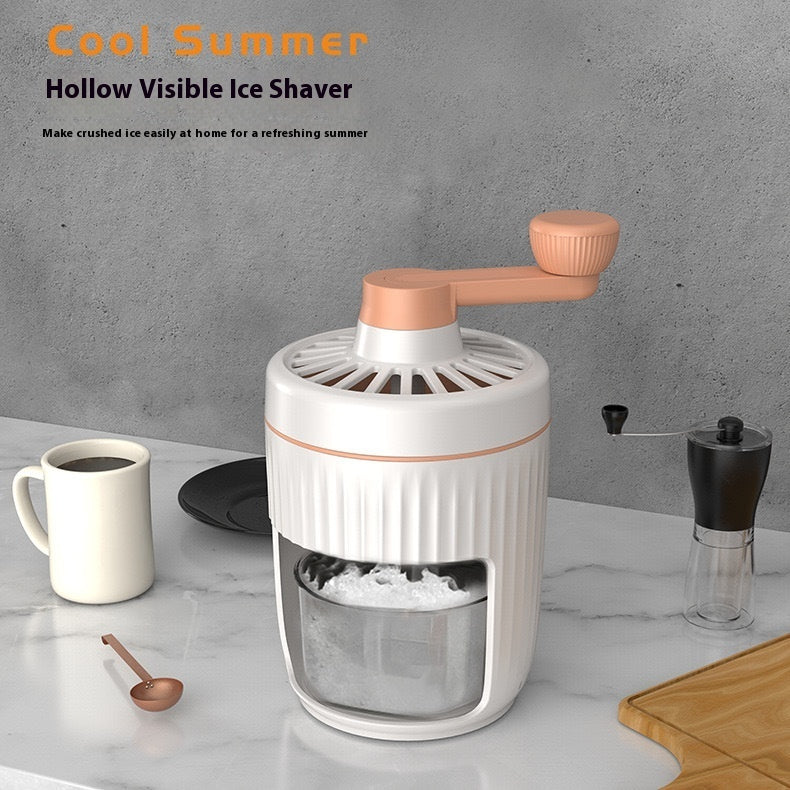 Hand-cranked Ice Shaving Machine Small Household Ice Crusher Hand-cranked Smoothie Machine Hail Ice Machine Kitchen Gadgets Homeeins