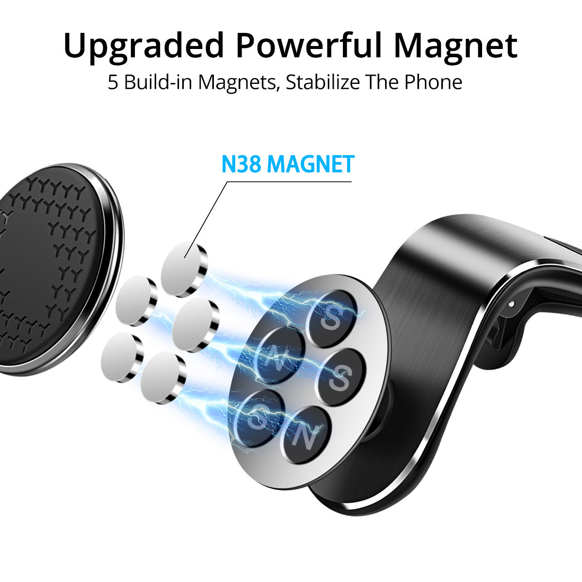 Magnetic Car Phone Holder Air Vent Magnet Mount Smartphone Phone Holder Car Rotation Bracket Homeeins