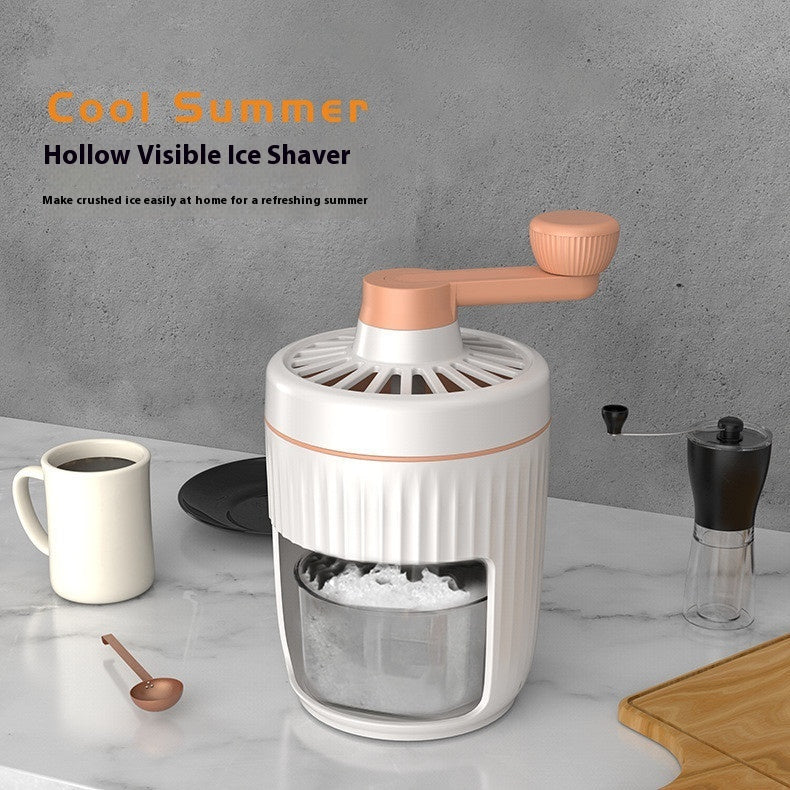 Hand-cranked Ice Shaving Machine Small Household Ice Crusher Hand-cranked Smoothie Machine Hail Ice Machine Kitchen Gadgets Homeeins