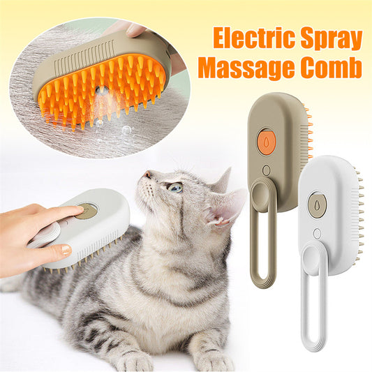 Effiziente Pflege mit dem Cat Steam Brush Steamy Dog Brush 3 In 1 Electric Spray für massierende Haarentfernung.