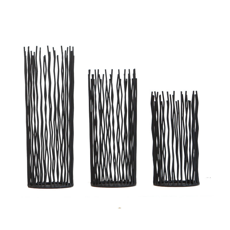 Wrought Iron Geometric Candle Holder Homeeins