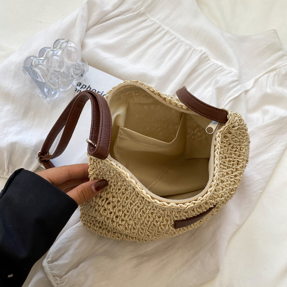 Niche Design Vacation Straw Tote Bag Homeeins