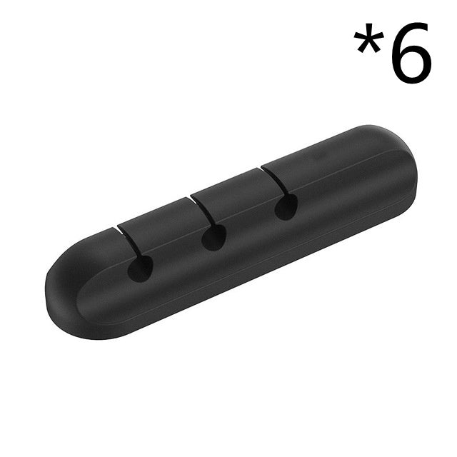 Silicone USB Cable Winder Desktop Cable Organizer Management Multipurpose Clips Cables Protector For Wired Headphones Homeeins