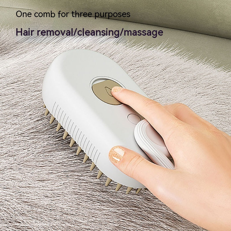 3-in-1 elektrische Dampfbürste für Haustiere, ideal zum Entwirren und Entfernen von Haaren. Cat Steam Brush Steamy Dog Brush.