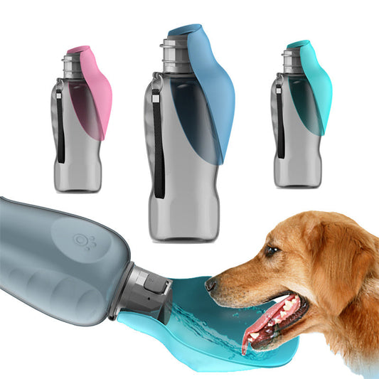 Praktische 800ml Hunde-Wasserflasche, tragbare, auslaufsichere Trinkschale für Golden Retriever, ideal für Outdoor-Abenteuer.