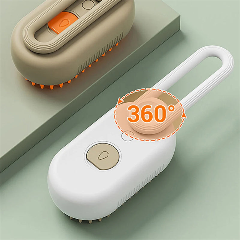 Effiziente Pflege mit dem Cat Steam Brush Steamy Dog Brush 3 In 1 für Massage und Haarentfernung von Haustieren.
