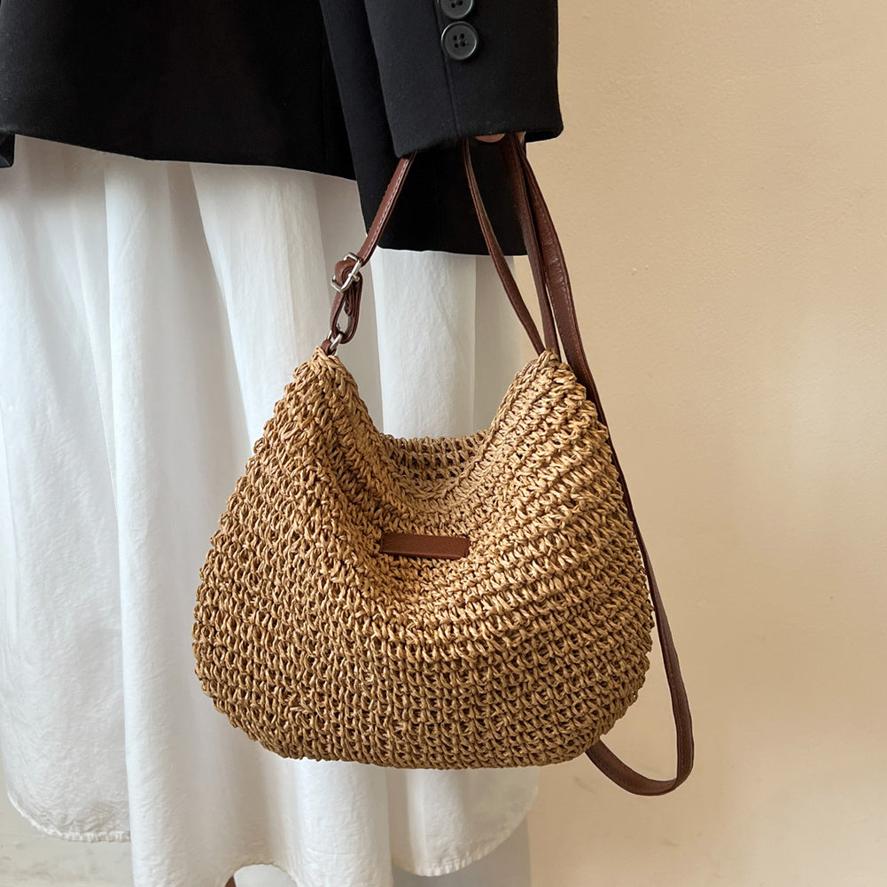 Niche Design Vacation Straw Tote Bag Homeeins
