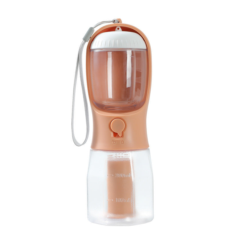 Multifunktionale Hundewasserbecher: 3-in-1 mit Wasser, Futter und Müllbeutel für unterwegs. Ideal für Haustierbedarf.