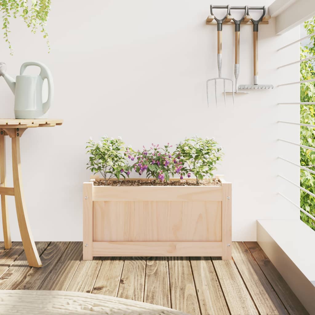 🌱 WOODLINE PLANTER – Natürlicher Holz-Pflanzkasten für Garten, Balkon & Terrasse