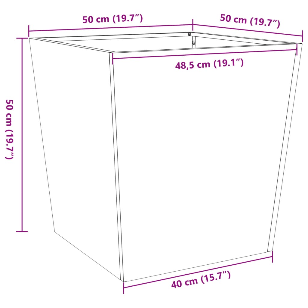 🪴 STEEL CUBE PLANTER – Moderner Metall-Pflanzkübel für Garten, Balkon & Terrasse