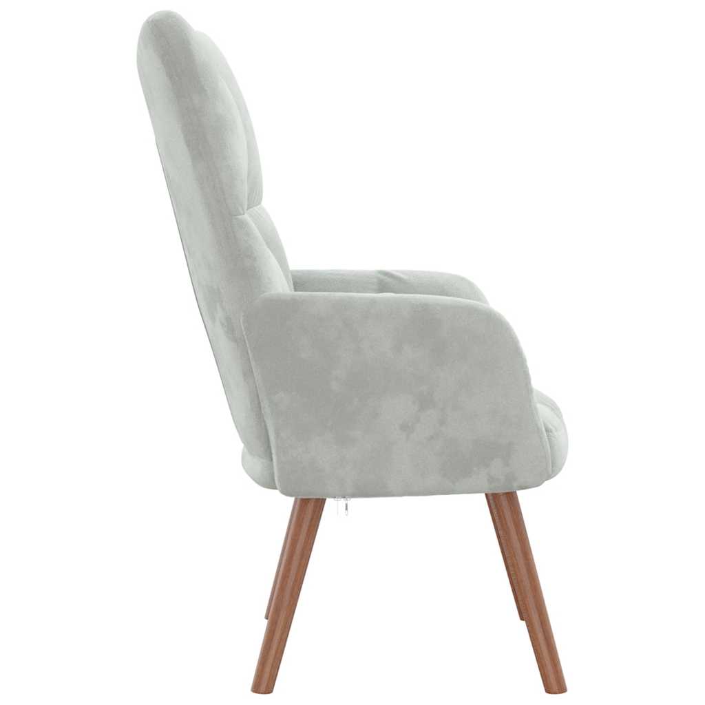 Design Samt-Sessel mit Armlehnen – Eleganter Polstersessel mit Steppung & Holzbeinen (bis 110 kg)