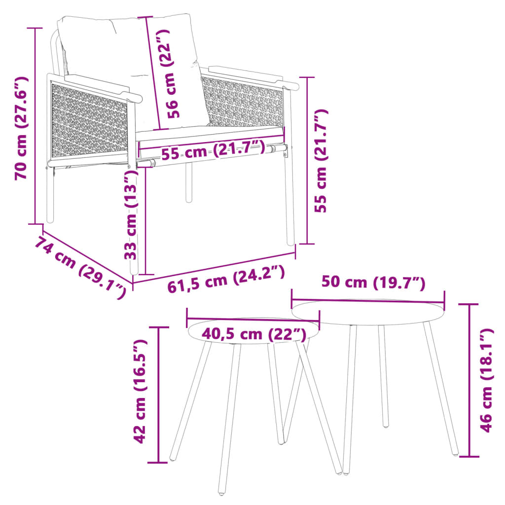 Dein neuer Lieblingsplatz draußen – Stilvolles Balkon- & Terrassenmöbel-Set mit Lounge-Komfort