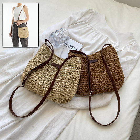 Niche Design Vacation Straw Tote Bag Homeeins