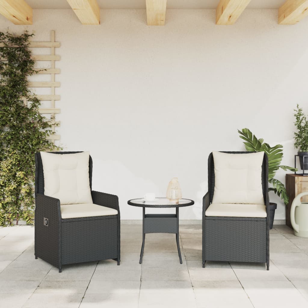 Verstellbarer Gartenstuhl mit PE-Rattan – Komfortabel & Robust, für Garten, Terrasse und Balkon, mit Kissen