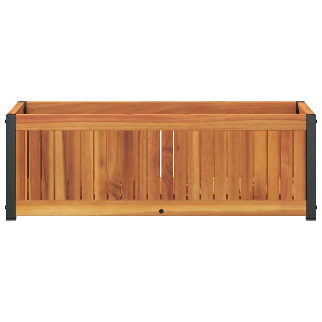 🌿 ACACIA LINE PLANTER – Edler Pflanzkasten aus Akazienholz & Stahl
