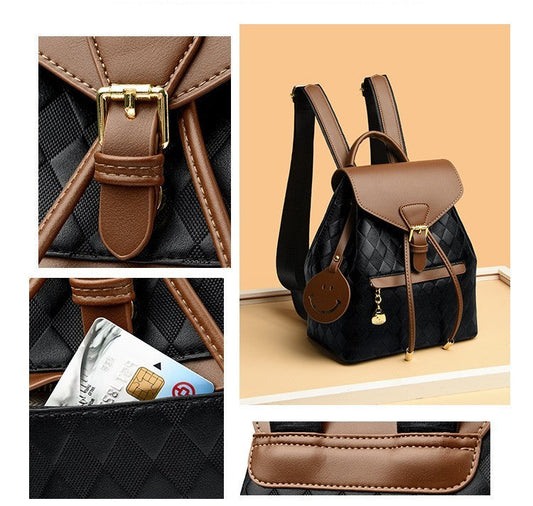 Female Backpack Casual Multifunction Women Leather Backpack Shoulder School Travel Back Pack Homeeins