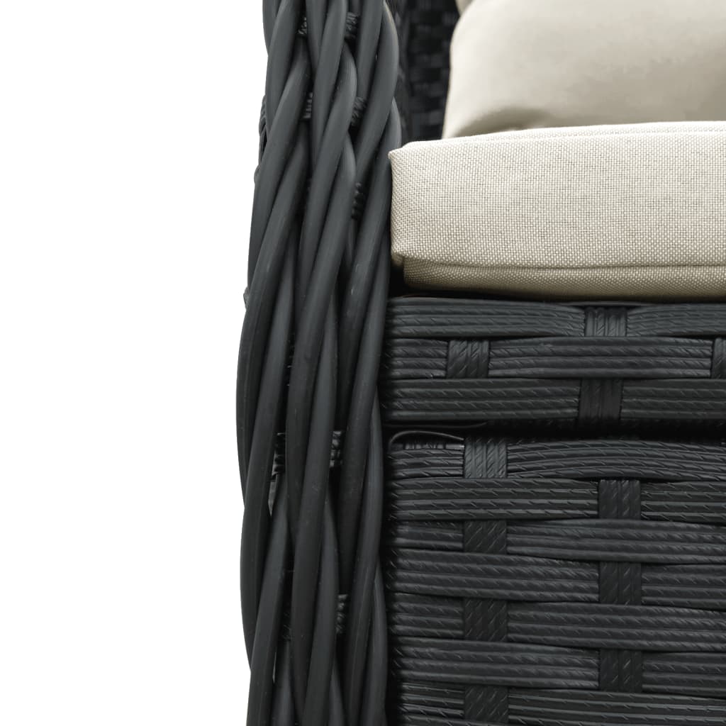Verstellbarer Gartenstuhl mit PE-Rattan – Komfortabel & Robust, für Garten, Terrasse und Balkon, mit Kissen