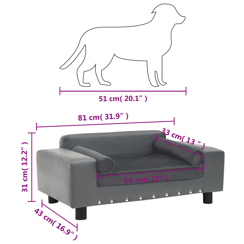 Luxus Haustier-Sofa aus Kunstleder – Waschbares Kuschelkissen, rutschfest & extra bequem