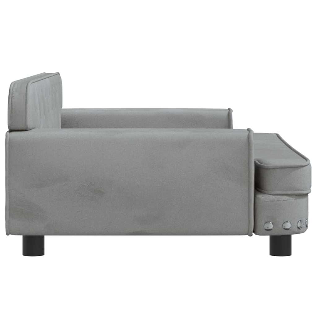 Luxus Hunde-Sofa mit Beinen – Erhöhter Schlafplatz aus Kunstleder & Samt, stabil bis 50 kg