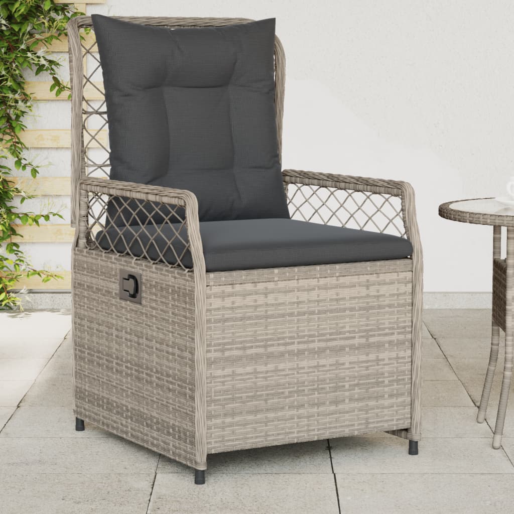 Verstellbarer Gartenstuhl mit PE-Rattan – Komfortabel & Robust, für Garten, Terrasse und Balkon, mit Kissen