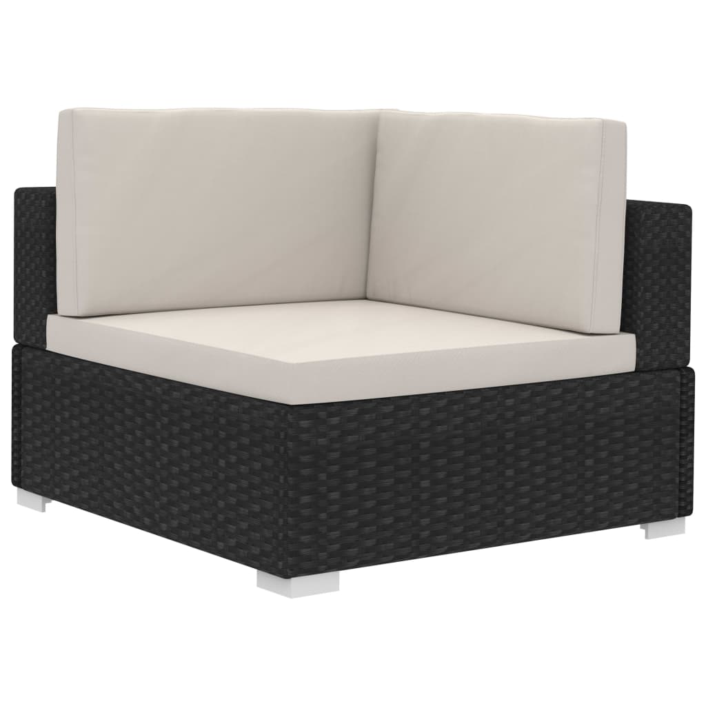 Outdoor Rattan-Ecksofa – Flexibel als 2-Sitzer, Wetterfest & Extra Komfort mit dicken Kissen