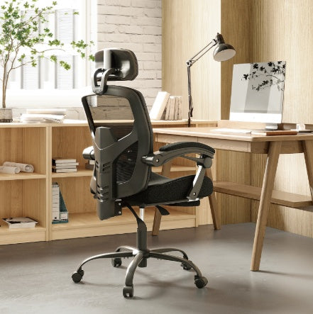 Arbeiten, Zurücklehnen, Abschalten – Premium Bürostuhl mit Fußablage & 135° Relaxfunktion