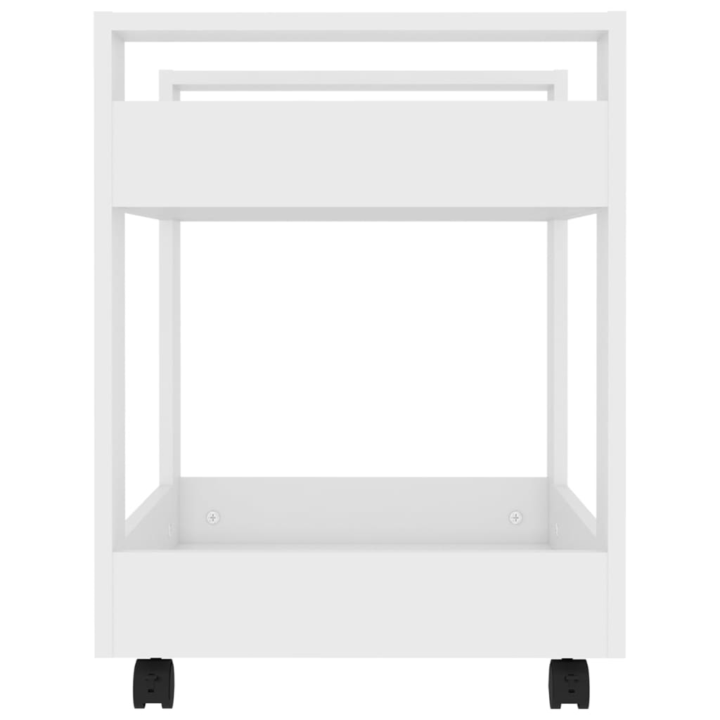 Klassischer Büro-Trolley – Weißer Aufbewahrungstrolley mit Stauraum für Papiere, Dokumente und mehr, Schreibtisch Organizer