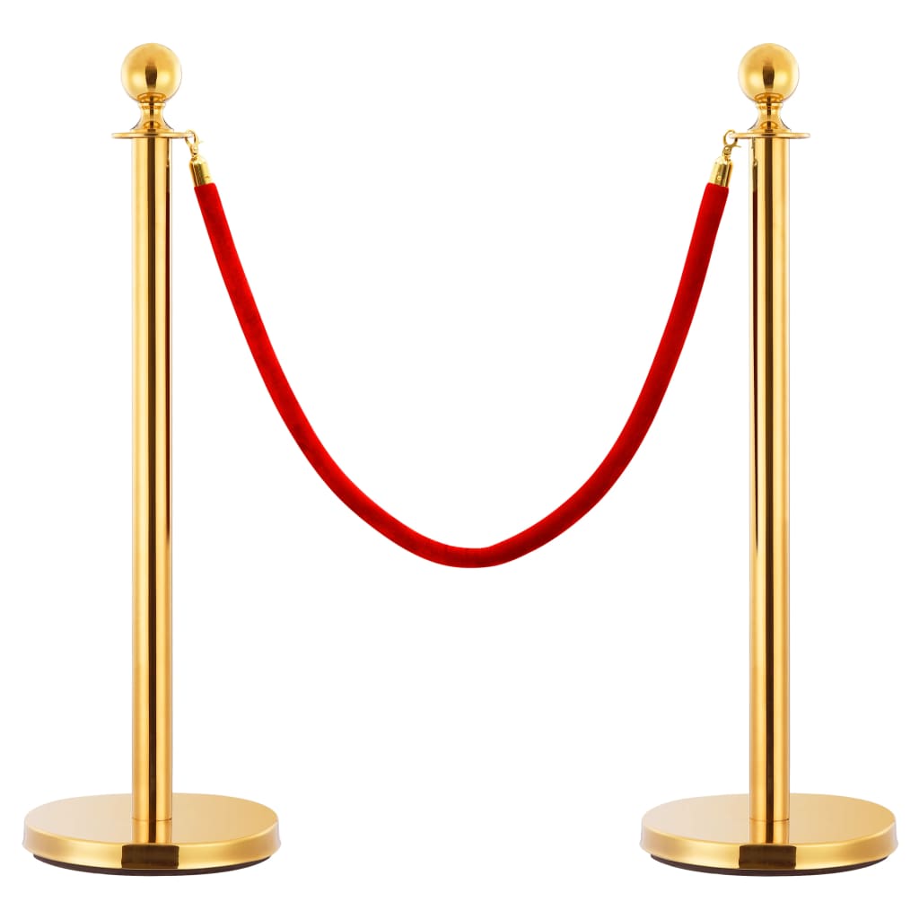 VIP Barrier Stand 3-piece Stainless Steel Golden   VIP Homeeins