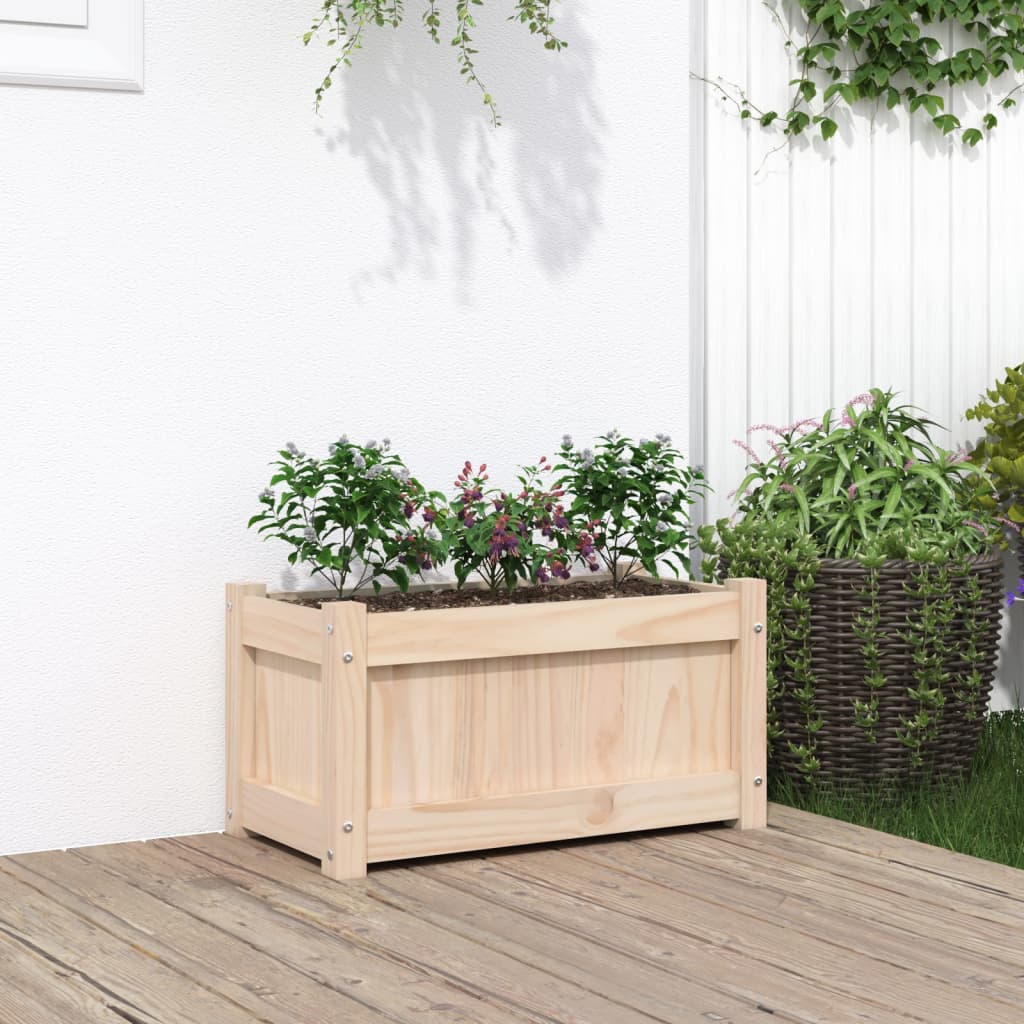 🌱 WOODLINE PLANTER – Natürlicher Holz-Pflanzkasten für Garten, Balkon & Terrasse