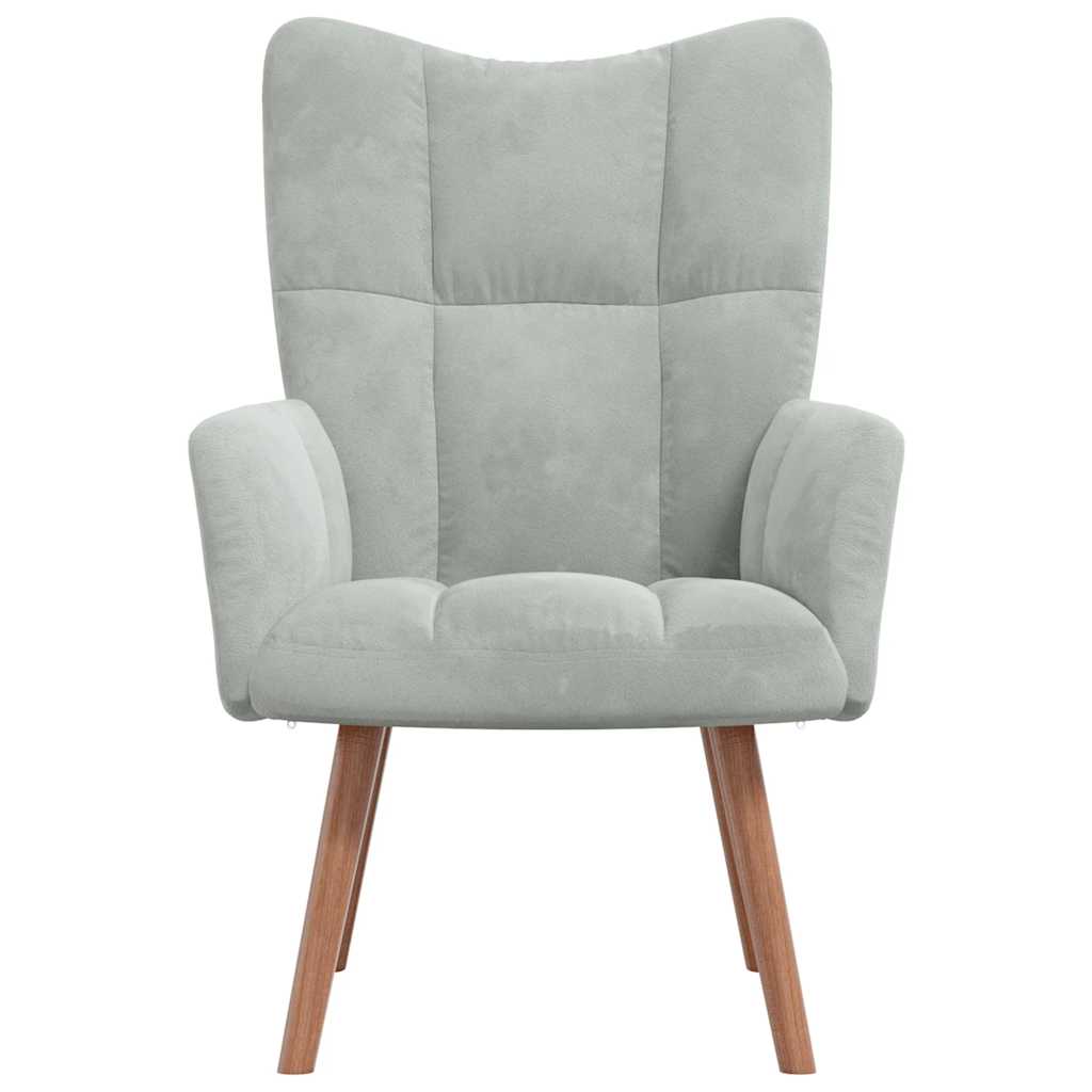 Design Samt-Sessel mit Armlehnen – Eleganter Polstersessel mit Steppung & Holzbeinen (bis 110 kg)