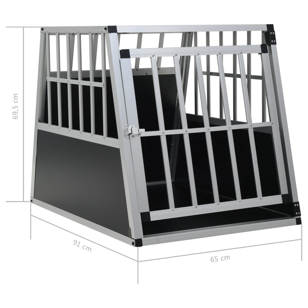 dog transport box with single door 65 x 91 x Homeeins