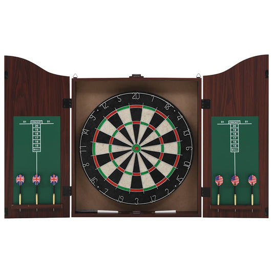 Darts Set – Komplettes Dart-Set mit Sisal Dartboard, MDF Schrank, 6 Darts – Perfekt für Profis & Einsteiger, Für Hauspartys und Wettkämpfe!
