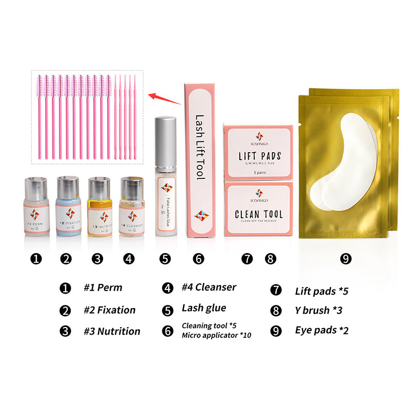 Upgrade Version Lash Lift Kit ICONSIGN Lifting Perm Eyelash Eyes Makeup Tools Homeeins