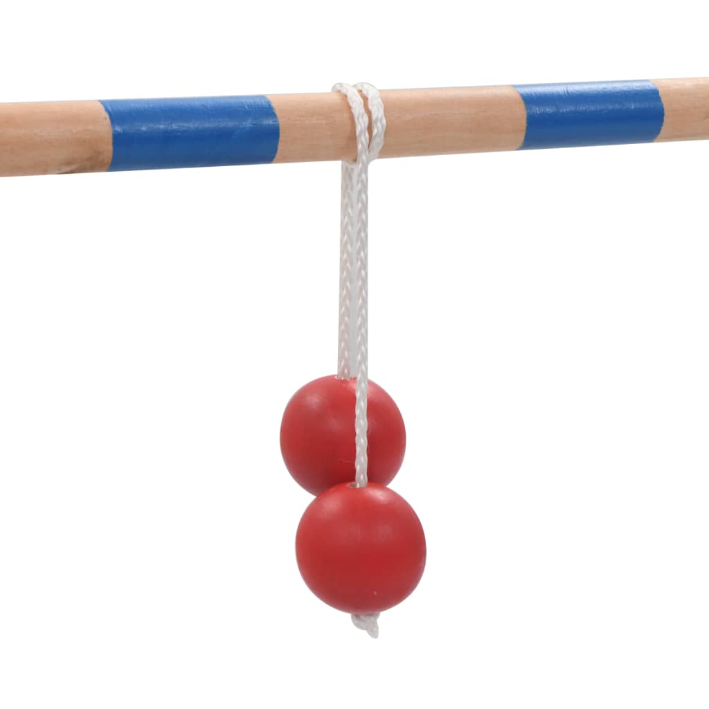 Ladder Golf Set – Spaßiges und Herausforderndes Wurfspiel für Familie und Freunde – Robuste Leiter aus massivem Kiefernholz, mit 6 Paar Bällen & Tragetasche!