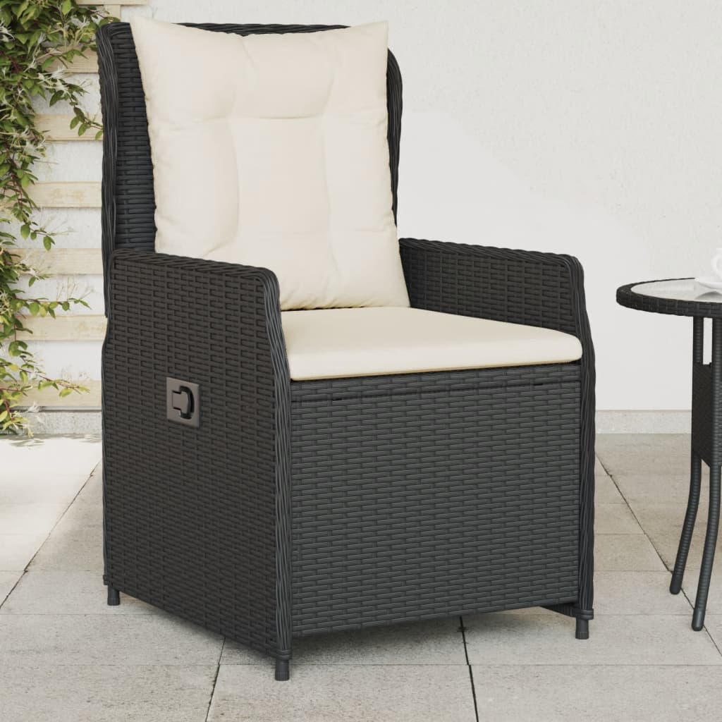 Verstellbarer Gartenstuhl mit PE-Rattan – Komfortabel & Robust, für Garten, Terrasse und Balkon, mit Kissen