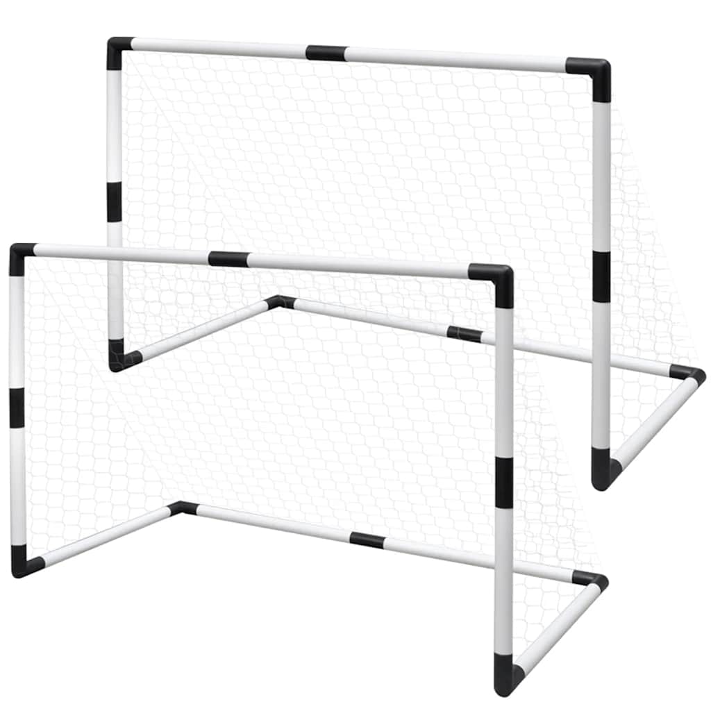 Kinder Fußballtor Set (2er-Set) – Wetterfeste Mini-Tore für Garten & Kinderzimmer, Einfacher Aufbau, Mit Bodenankern