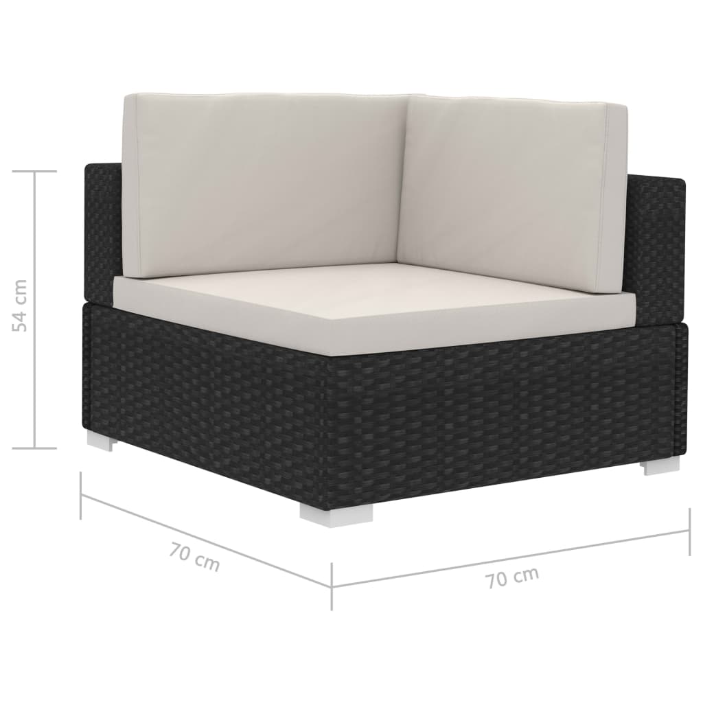 Outdoor Rattan-Ecksofa – Flexibel als 2-Sitzer, Wetterfest & Extra Komfort mit dicken Kissen
