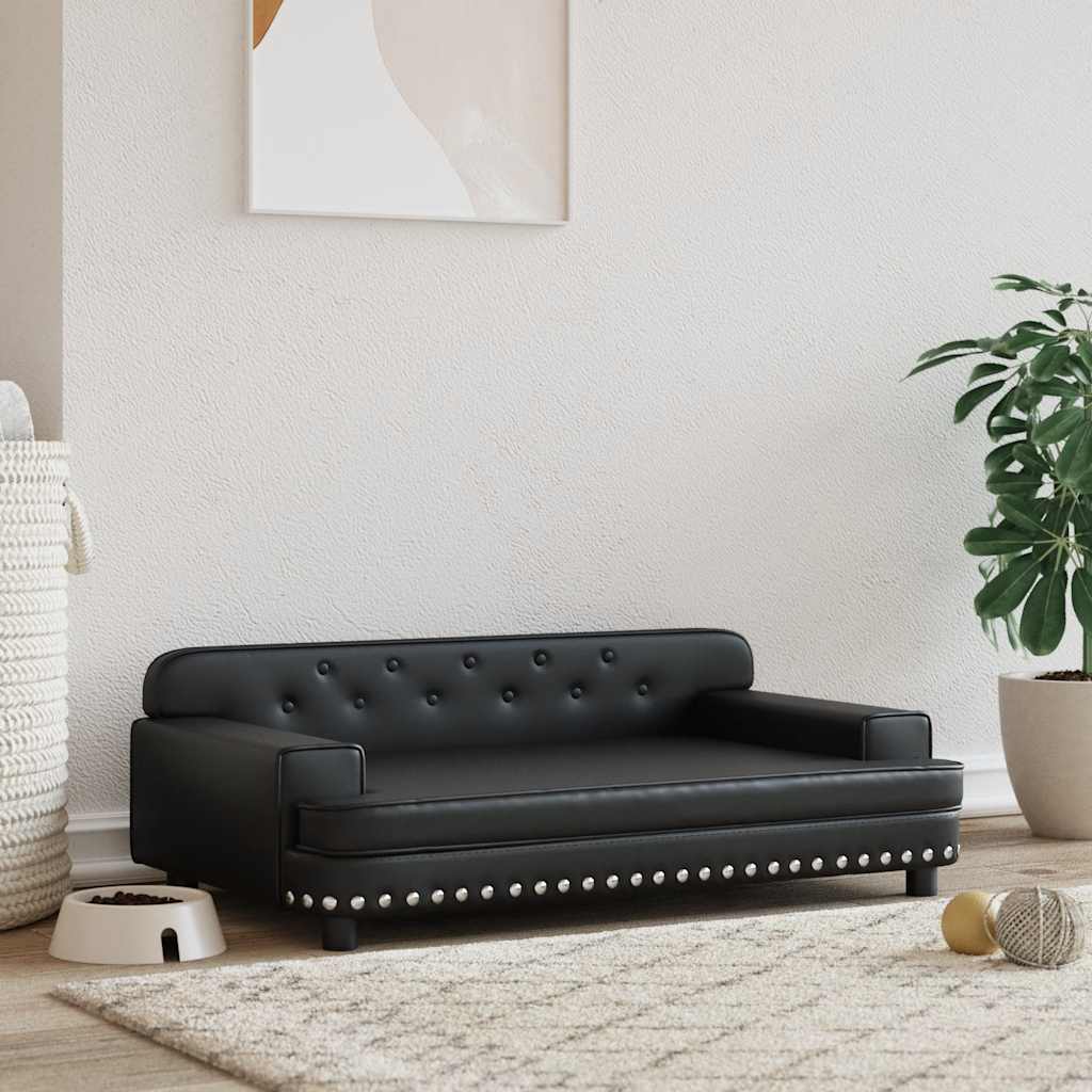 Luxus Hunde-Sofa mit Beinen – Erhöhter Schlafplatz aus Kunstleder & Samt, stabil bis 50 kg