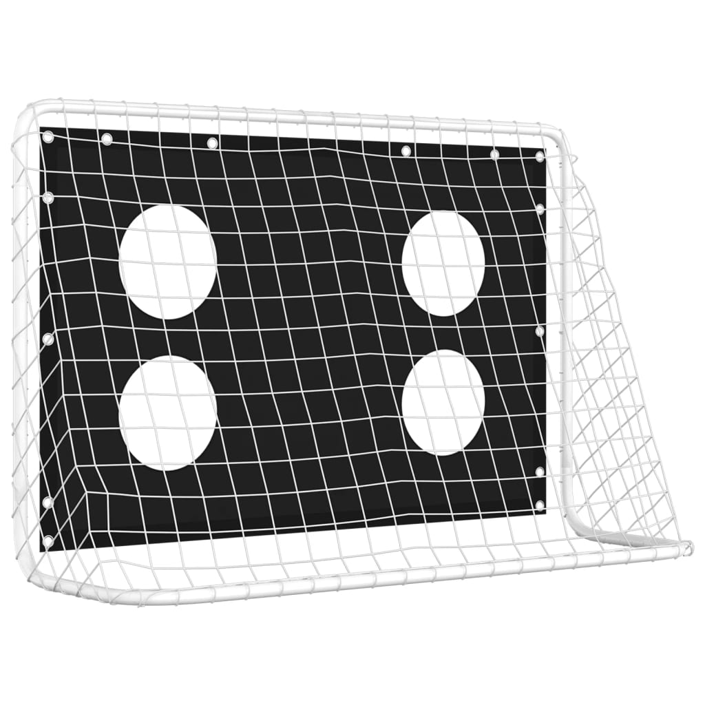 Faltbares Fußballtor mit Zielöffnungen – Mobiles Trainings-Tor für Garten & Fußballplatz, Wetterfest, Inkl. Tragetasche