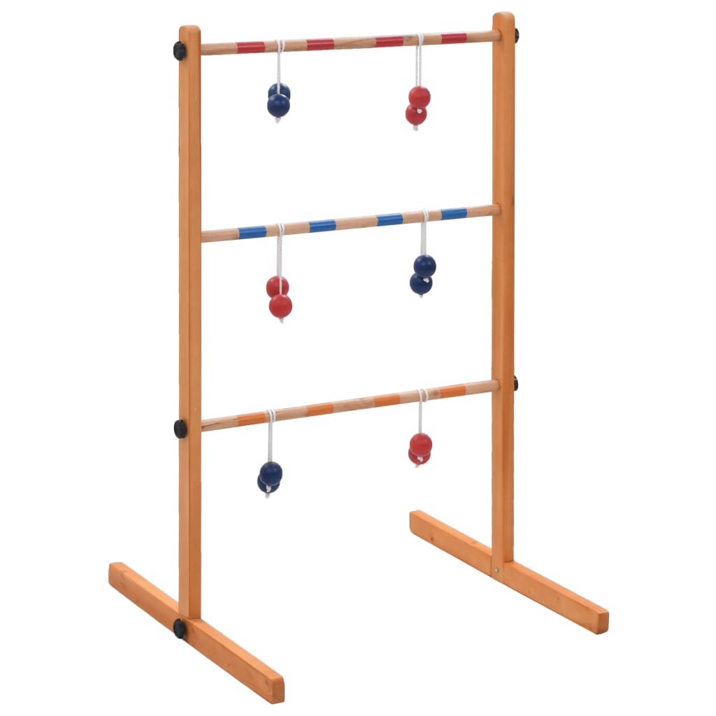 Ladder Golf Set – Spaßiges und Herausforderndes Wurfspiel für Familie und Freunde – Robuste Leiter aus massivem Kiefernholz, mit 6 Paar Bällen & Tragetasche!