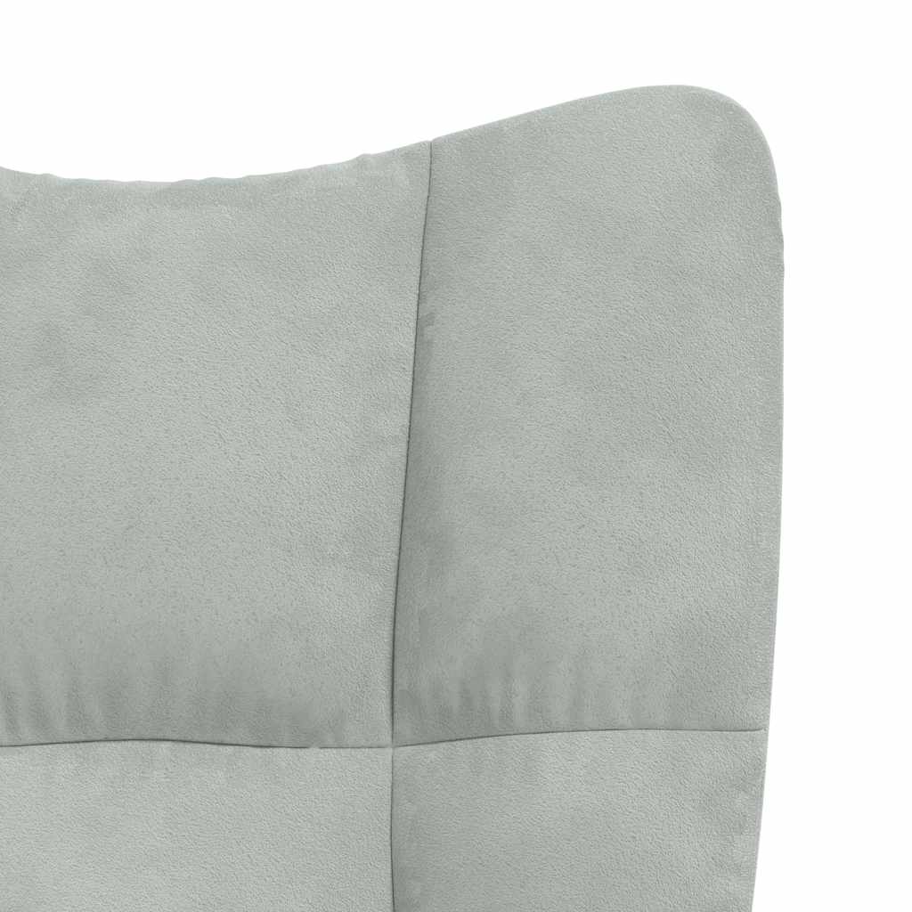 Design Samt-Sessel mit Armlehnen – Eleganter Polstersessel mit Steppung & Holzbeinen (bis 110 kg)